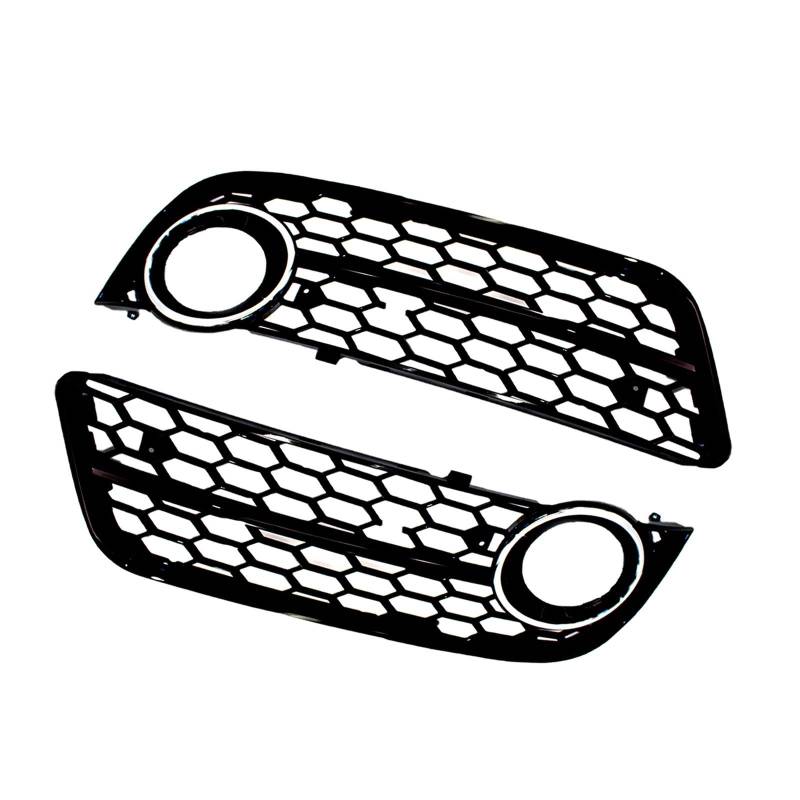 Front Grill Grills Für A5 2008 2009 2010 2011 Auto Vorne Links Rechts Stoßstange Nebel Licht Untere Kühlergrill Abdeckung(Chrome Trim) von YSBVBLRMRV