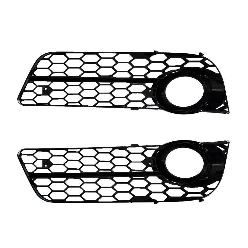 Front Grill Grills Für A5 2008 2009 2010 2011Auto Vorne Links Rechts Stoßstange Nebel Licht Untere Kühlergrill Abdeckung(Gloss Black) von YSBVBLRMRV