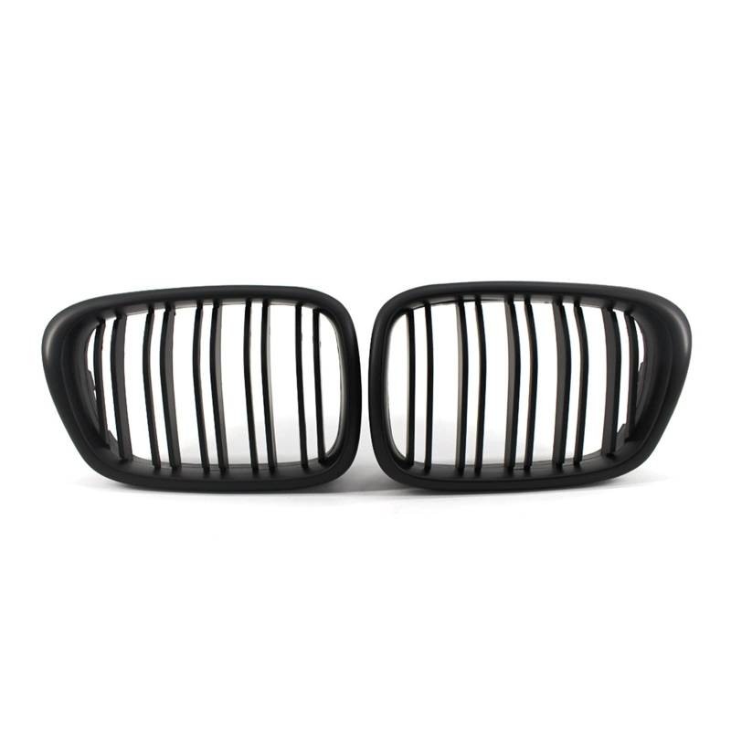 Front Grill Grills Für E39 Für 5er Für 520 2000 2001 2002 2003 Dual Lamellen Auto Frontgrill Nierengrill Renngrill(Gloss Black) von YSBVBLRMRV