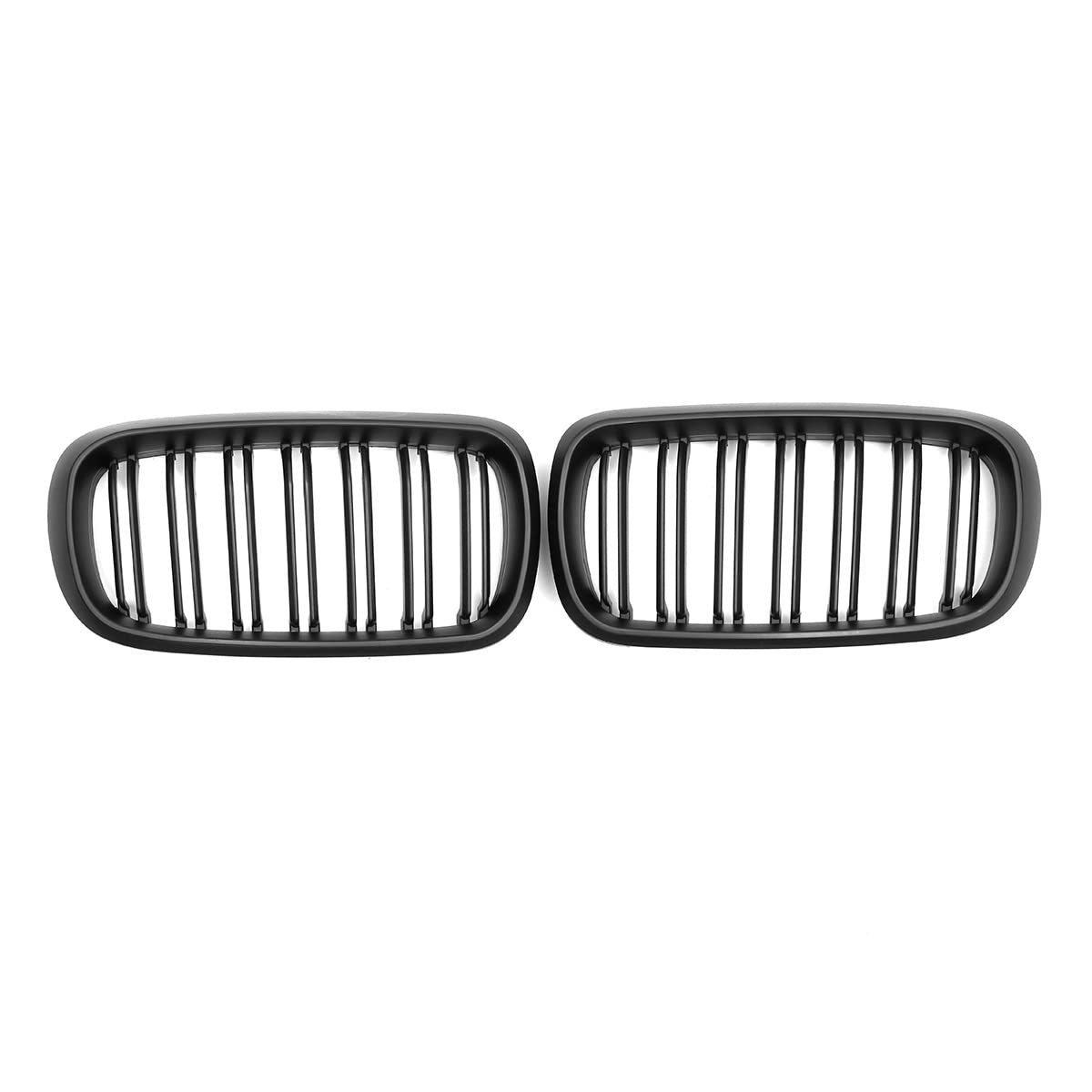Front Grill Grills Für F15/F16 X5 X6 2014-2017 Frontstoßstange Nieren Kühler Racing Grills Paar Doppellamellen Frontstoßstange Grillgitter(Matte 2 Slats) von YSBVBLRMRV