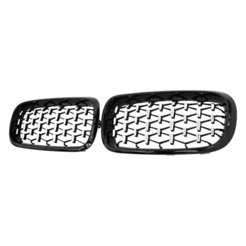 Front Grill Grills Für F15 X5 F16 X6 2014-2017 Diamant Auto Vorderen Stoßfänger Grille Racing Grill Auto Zubehör Front Niere Grille(Black Silver) von YSBVBLRMRV