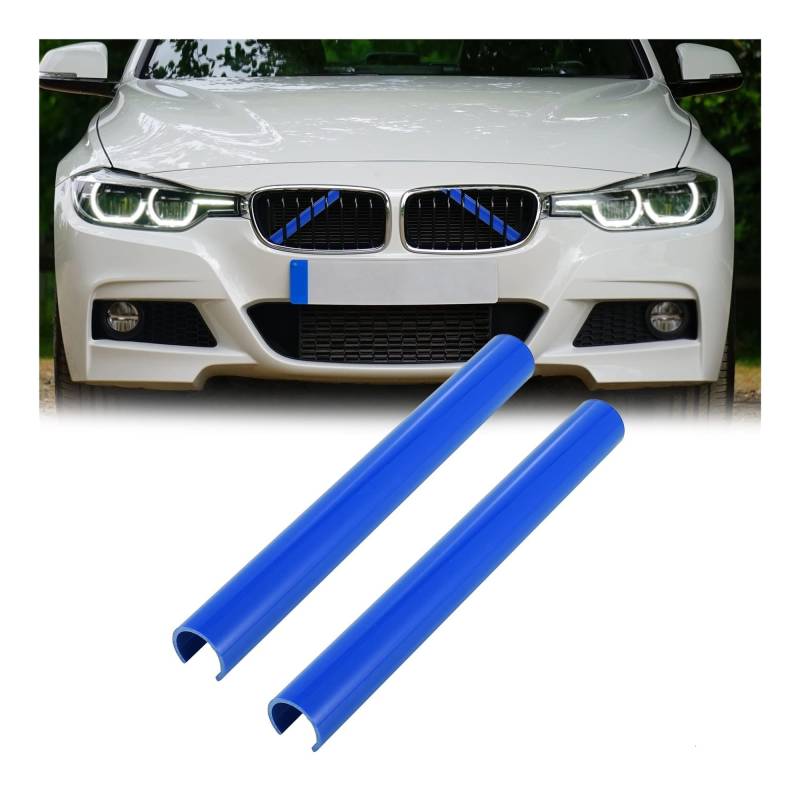 Front Grill Grills Für F30 F10 F20 F11 F31 Kühlergrill-Einsatzleisten Grillstreifen-Dekorationszubehör Paar Vordere Kühlergrill-Zierleisten-Abdeckung(Model A Blue) von YSBVBLRMRV