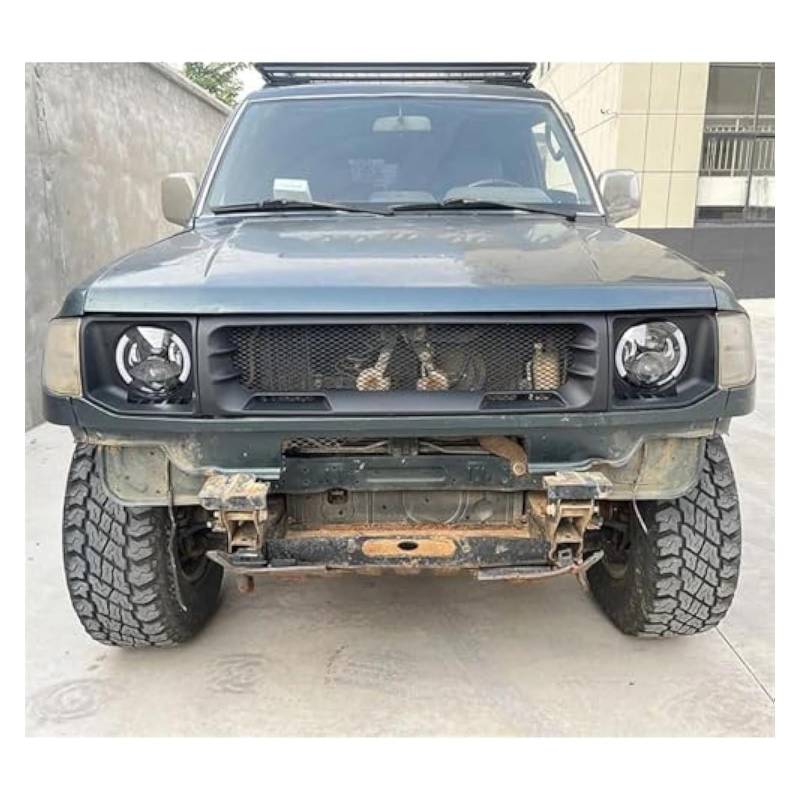 Front Grill Grills Für M&ITSUBISHI Für Pajero V33 V43 1992-1999 Front Niere Kühlergrill Stoßstange Kühler Mesh Grill Auto Styling Außen Trim(Grille) von YSBVBLRMRV