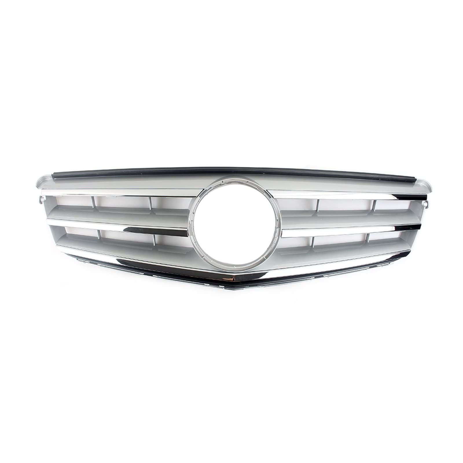 Front Grill Grills Für M&ercedes W204 B&ENZ C C200 C300 C43 C180 C350 C250 2007-2014 Sport Fronthaubengrill Racing Stoßstangengrill Diamond Style Tuning(7Silver) von YSBVBLRMRV