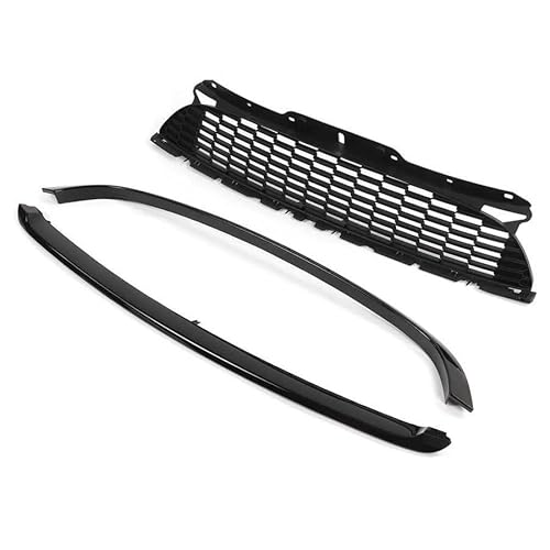Front Grill Grills Für M&ini R55 R56 R57 R58 R59 Cooper 3 Teile/Satz Glänzend Schwarz Auto Frontstoßstange Kühlergrill Surround Cover Trim Kits(for Cooper S and JCW) von YSBVBLRMRV