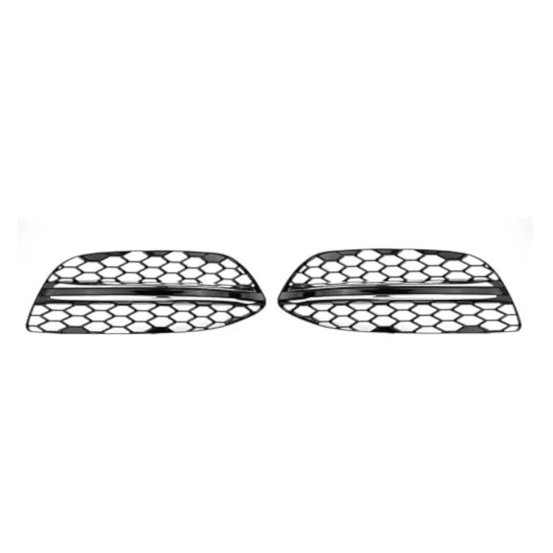 Front Grill Grills Für Mercedes Für B&ENZ C-Klasse W205 C250 C300 C350 2015-2018 Auto Frontschürze Kühlergrill Nebel Licht Abdeckung Vorne Niere Kühlergrill(Black Chrome) von YSBVBLRMRV