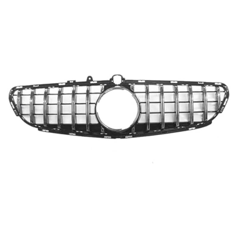 Front Grill Grills Für Mercedes Für B&ENZ C218 W218 CLS63 Für AMG 2015-2017 Kühlergrill Auto Oberen Stoßstange Haube Mesh Gitter Vorne Niere Grille(Silber) von YSBVBLRMRV