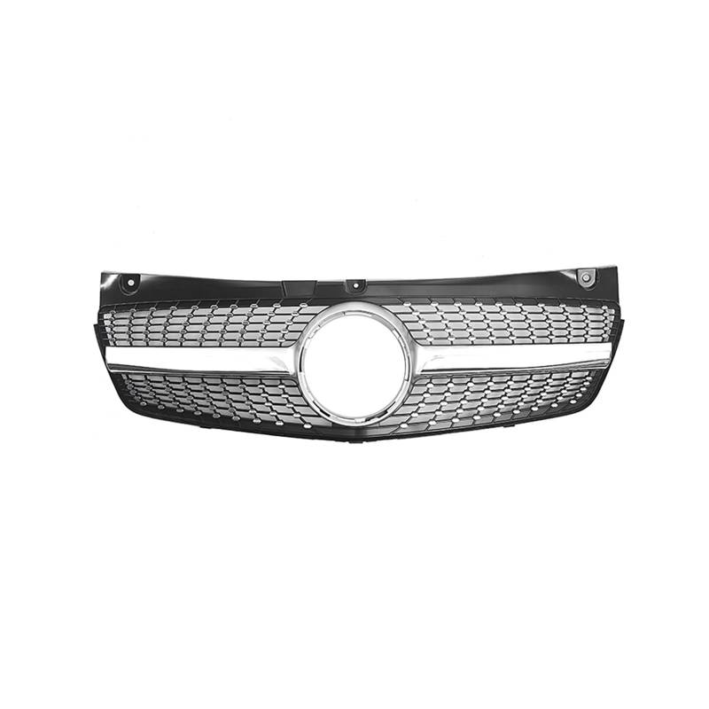 Front Grill Grills Für Mercedes Für B&ENZ Für W639 Für Viano Für Vito 2011 2012 2013 2014 Stil Stoßstange Ansaughaube Mesh Grid(Silber) von YSBVBLRMRV
