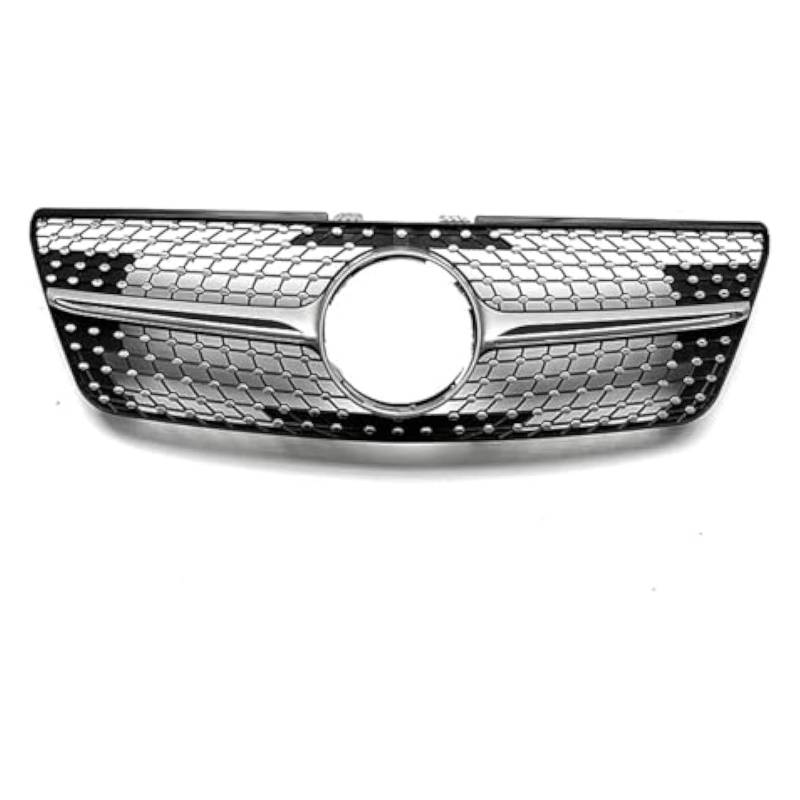 Front Grill Grills Für Mercedes Für B&ENZ W164 ML Klasse ML320 ML350 ML500 2009-2012 Auto Stoßstange Grill Kühlergrill Vorne Niere Grille(Silber) von YSBVBLRMRV