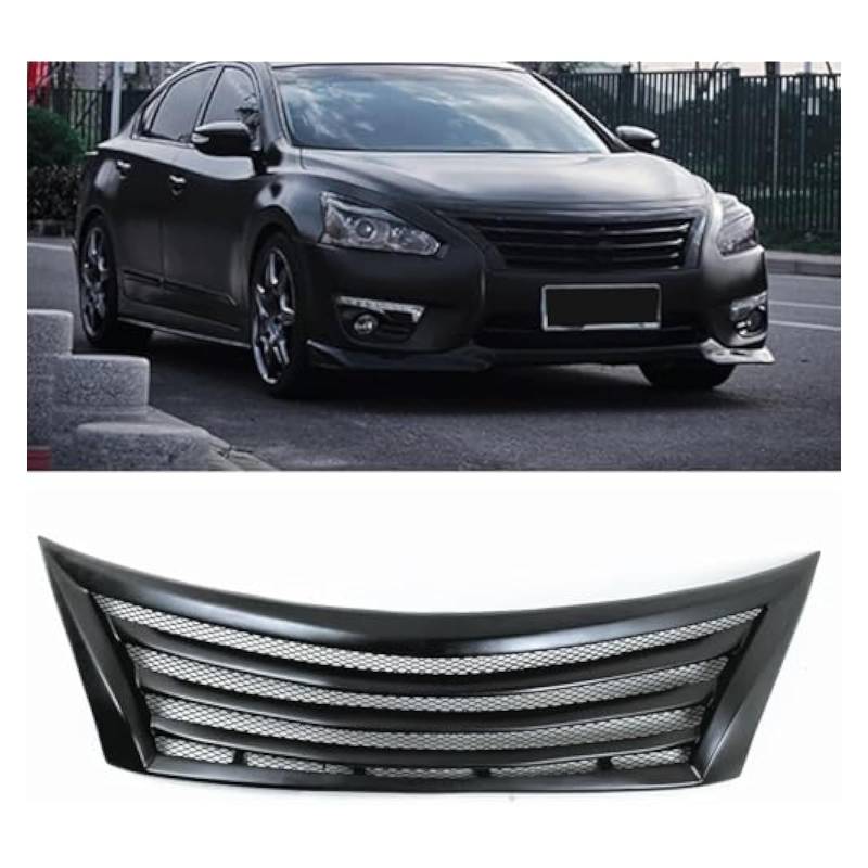Front Grill Grills Für Teana Für Altima 2013 2014 2015 Racing Grills Auto Oberen Stoßfänger Intake Haube Mesh Gitter Vorne Niere Grille(RHD Gray) von YSBVBLRMRV