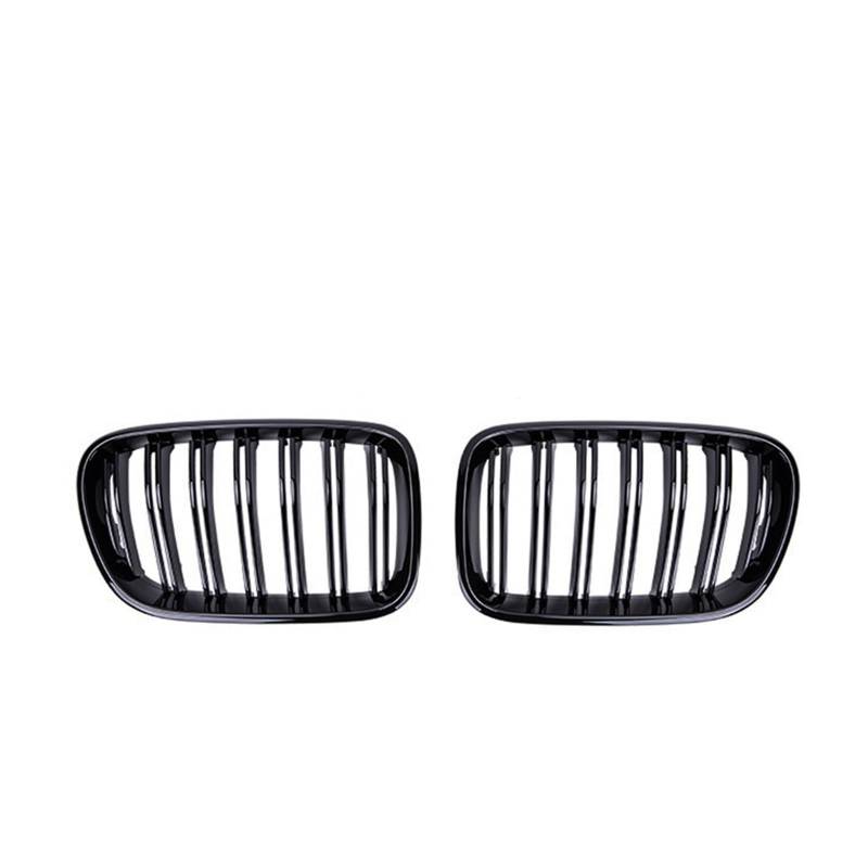 Front Grill Grills Für X3 Für F25 2010 2011 2012 2013 Doppellinie Stoßfänger Vorne Nierengitter Racing Grills(Gloss Black) von YSBVBLRMRV