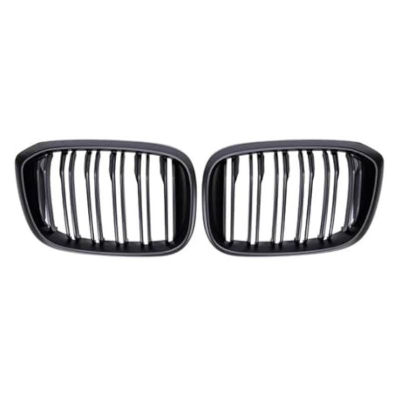 Front Grill Grills Für X3 X4 G01 G02 G08 2018 2019 2020 Auto-Frontgrill Renngrills Motorhaube Nieren-Stoßstangengitter Doppelter Lamellengrill Vorderer Nierengrill(B) von YSBVBLRMRV