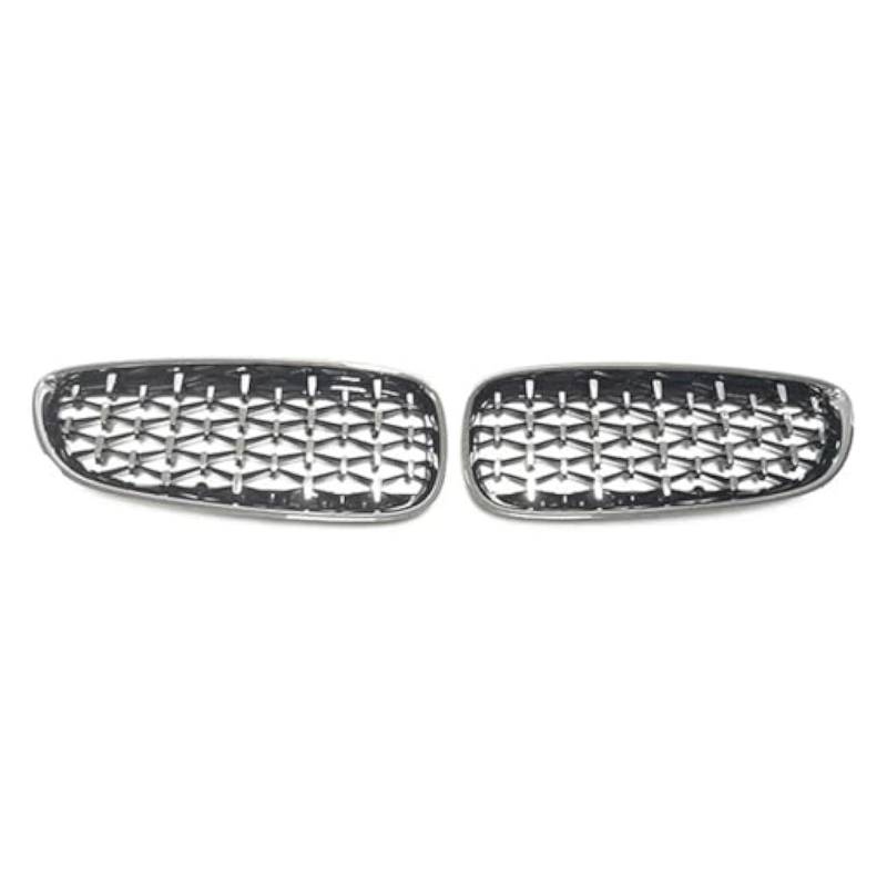 Front Grill Grills Für Z4 E89 2009-2014 2015 2016 Diamant Grill Auto Vorderen Stoßfänger Niere Grille Racing Grills ABS Auto Zubehör(Full Silver) von YSBVBLRMRV