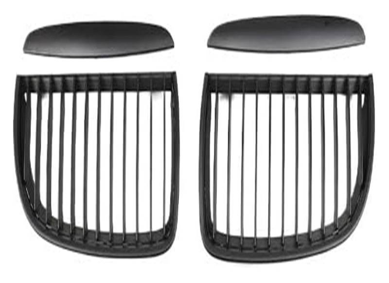 Front Nierengrill Grills Für 3er-Serie Für E90 2005-2008 Frontkühlergrills Auto Frontstoßstangenhaube Grill Einzellamelle Doppellamellengrill(Matte Black I) von YSBVBLRMRV