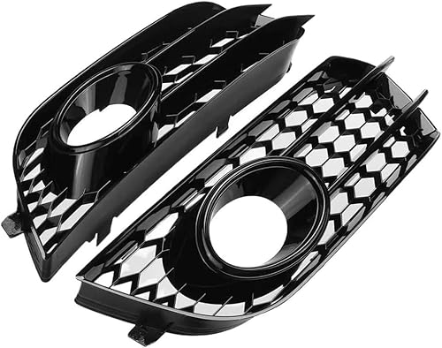 Front Nierengrill Grills Für A1 8X 2010-2014 Auto Gitter Auto Front Nebel Licht Lampe Abdeckung Honeycomb Grill Front Stoßstange Grille X0807681A(Glossy Black) von YSBVBLRMRV