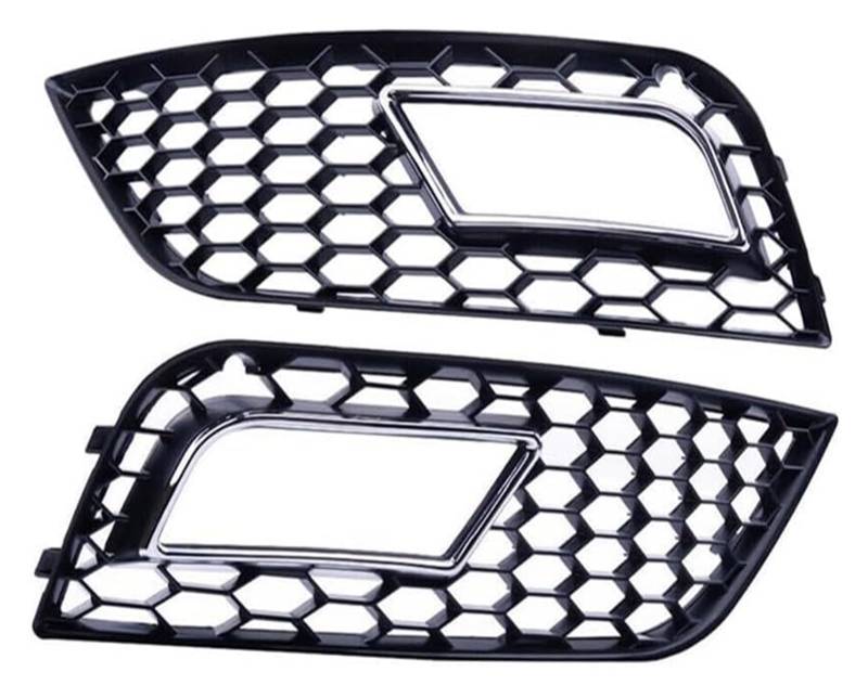 Front Nierengrill Grills Für A4 B8.5 Facelift Modelle 2013–2016 Auto-Gitter Auto-Frontstoßstange Nebelscheinwerfer Grill Verkleidung Abdeckungen Wabenstruktur RS4-Stil(Chrom) von YSBVBLRMRV