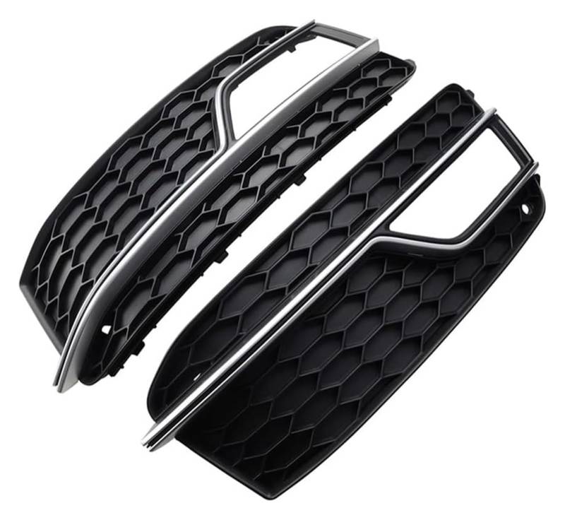 Front Nierengrill Grills Für A5 S5 S-Linie 2013-2016 Auto Linie Front Stoßstange Nebel Licht Lampe Grill Abdeckung Zellular Gitter Chrom Schwarz Auto Gitter(5) von YSBVBLRMRV