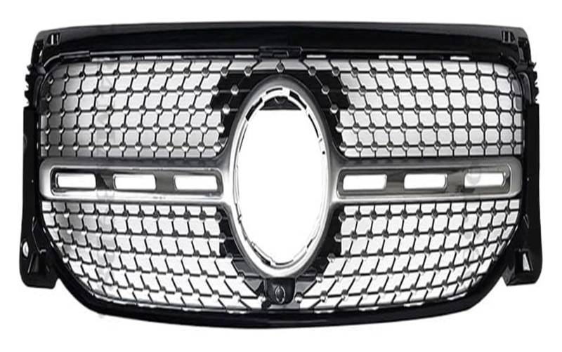 Front Nierengrill Grills Für B&ENZ Für GLB Für X247 Für W247 2019-2022 Frontstoßstangengrill Frontkühlergrill Haubengitter Frontstoßstangengrill(Diamond Silvery) von YSBVBLRMRV
