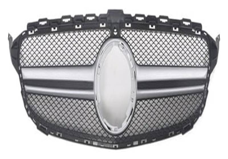 Front Nierengrill Grills Für B&ENZ Für W205 Für C-Klasse 2015-2018 Frontstoßstangengrill Frontkühlergrills Auto-Frontgrill Obere Haube Maschengitter(Silber) von YSBVBLRMRV