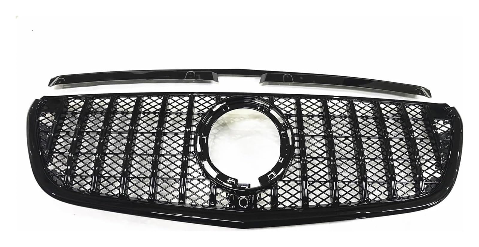 Front Nierengrill Grills Für B&ENZ Für W447 2021 2022 2023 Frontstoßstangengrill Frontkühlergrills Auto Obere Stoßstangenhaube Mesh Frontgrill(Schwarz) von YSBVBLRMRV
