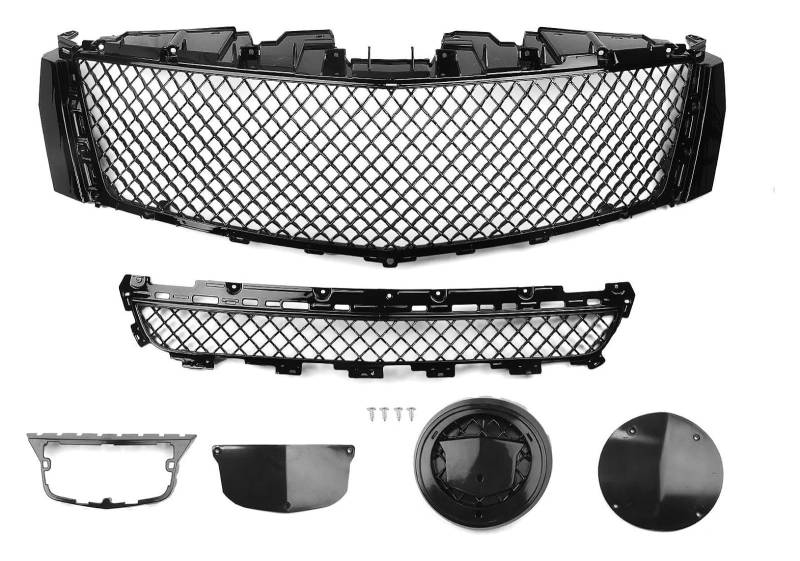 Front Nierengrill Grills Für Cadillac XTS 2013 2014 2015 2016 2017 Frontnierengitter Auto Vorne Oben + Unten Kühlergrill Stoßstangenhaube Netzabdeckung Gitter-Kit von YSBVBLRMRV
