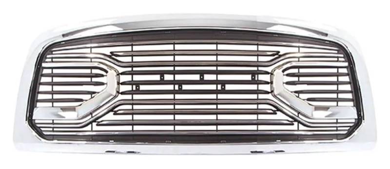 Front Nierengrill Grills Für Dodge Für RAM 2500 3500 2010-2019 Racing Grill Mesh Front Kühler Stoßstange Grille Oberen Kühlergrill Vorne Niere Grille(Chrome No Lights) von YSBVBLRMRV