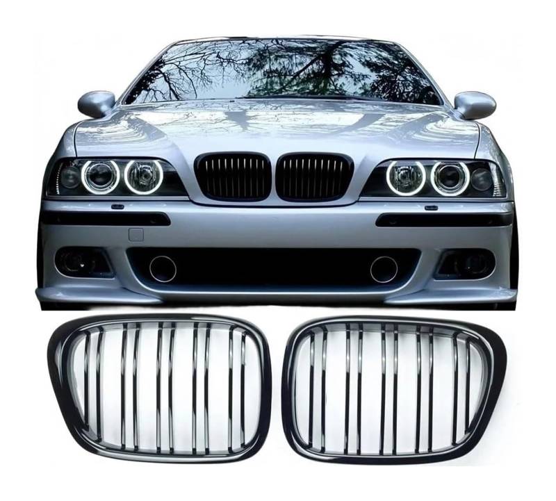 Front Nierengrill Grills Für E39 Für 5er-Serie 1995-2004 Frontstoßstangengrill Frontkühlergrill Auto-Fronthaubengrill Dual Line Grille von YSBVBLRMRV