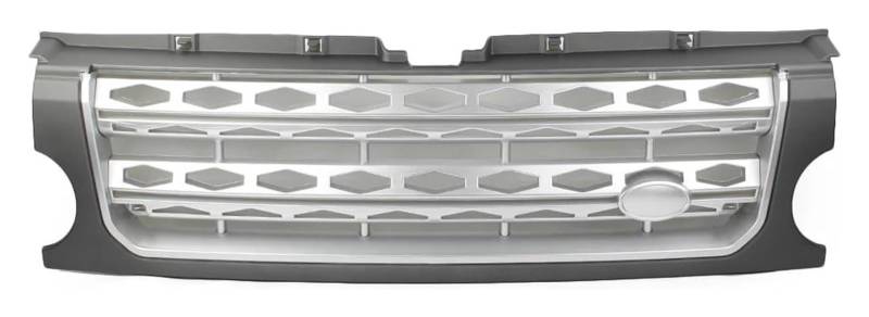Front Nierengrill Grills Für Land Für Rover Für Discovery LR3 2005-2009 Auto Front Niere Kühlergrill Kühlergrill Stoßstange Grille Front Niere Grille(Silber) von YSBVBLRMRV