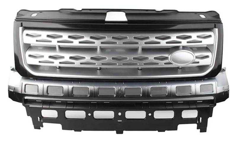 Front Nierengrill Grills Für Land Für Rover Für Freelander 2 LR2 2010-2016 ABS Auto Kühlergrill Stoßstange Mesh Grill Vorne Niere Grille(Black Silver) von YSBVBLRMRV