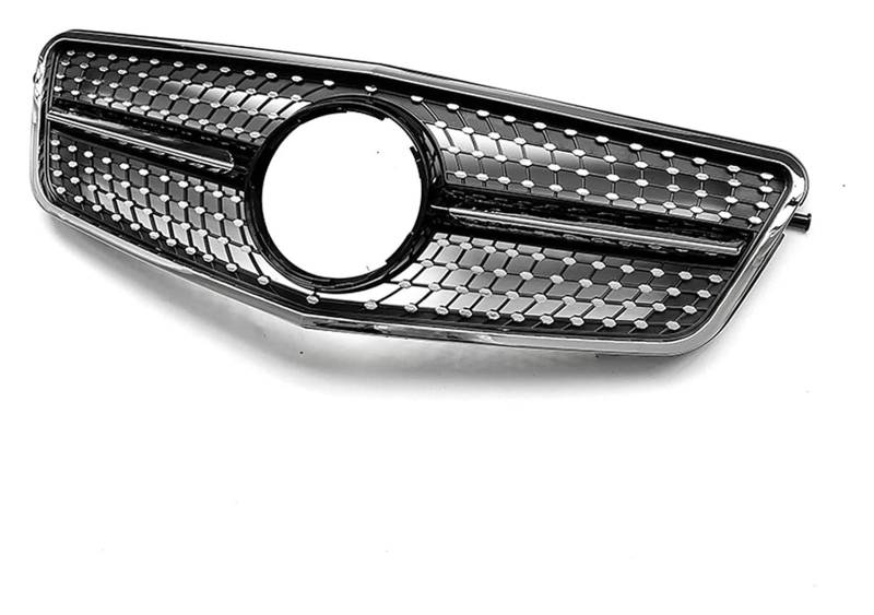 Front Nierengrill Grills Für Mercedes Für B&ENZ E Klasse W212 2010-2013 Auto Front Racing Grill Oberen Stoßfänger Haube Mesh Körper Kit Front Niere Grille(Silber) von YSBVBLRMRV