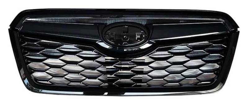 Front Nierengrill Grills Für Subaru Für Forester 2019-2021 Oberer Stoßfängergrill Vorderer Grill Mesh-Kit Oberer Unterer Glanzschwarzer Vorderer Nierengrill(Schwarz) von YSBVBLRMRV
