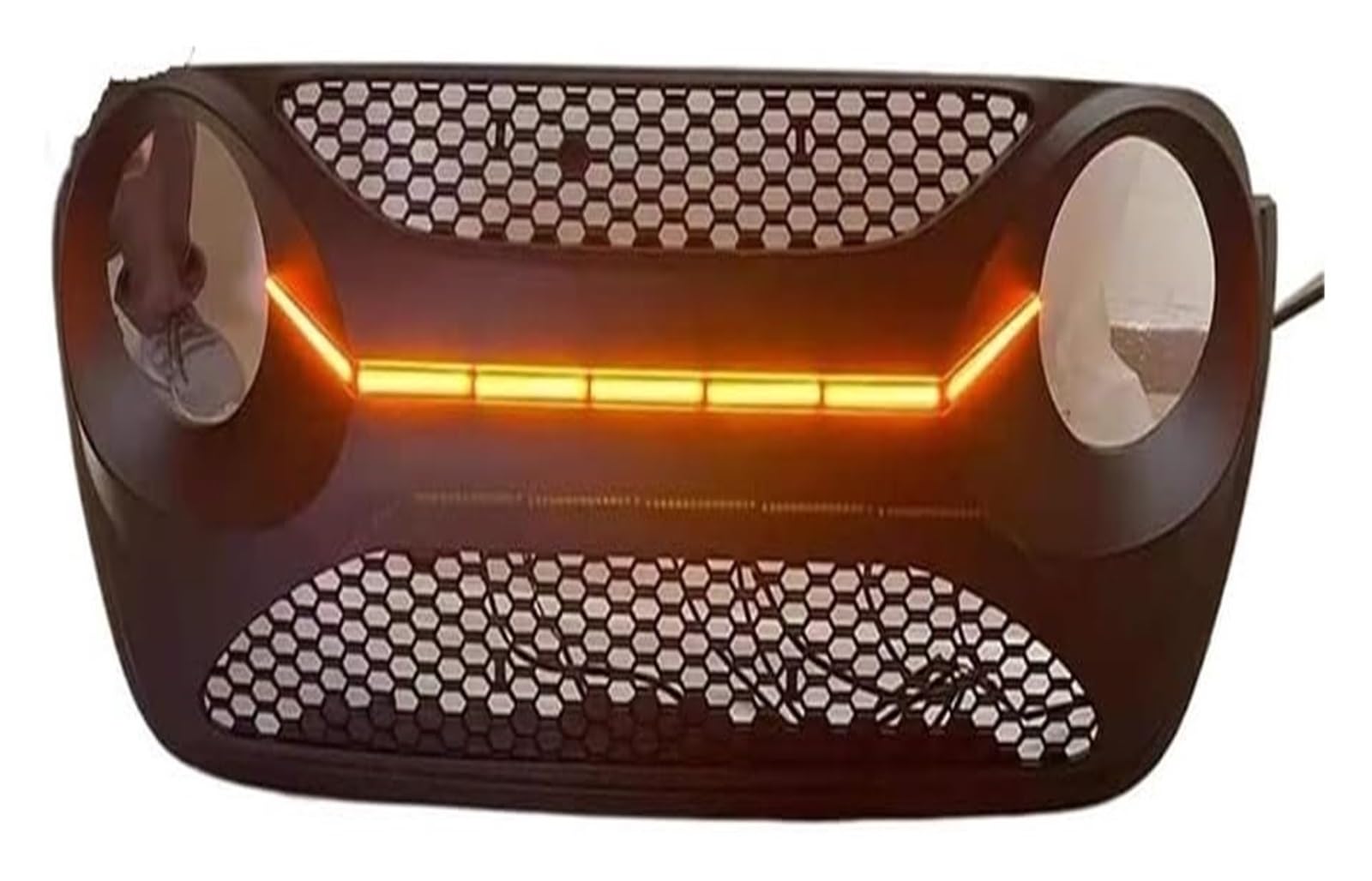 Front Nierengrill Grills Für Wrangler Für JL 2018 2019 2020 2021 Frontstoßstangengrill Frontkühlergrills Auto Frontstoßstangengrillgitter(C Style Light) von YSBVBLRMRV