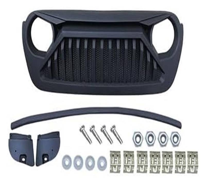 Front Nierengrill Grills Für Wrangler Für JL 2018 2019 2020 Frontstoßstangengrill Frontkühlergrills Auto Front Upper Hood Mesh Grille(Style C) von YSBVBLRMRV