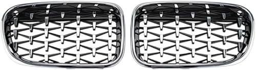 Front Nierengrill Grills Für X3 Für F25 2011 2012 2013 Frontstoßstangengrill Frontkühlergrill Auto Fronthaube Grillgitter(Silber) von YSBVBLRMRV
