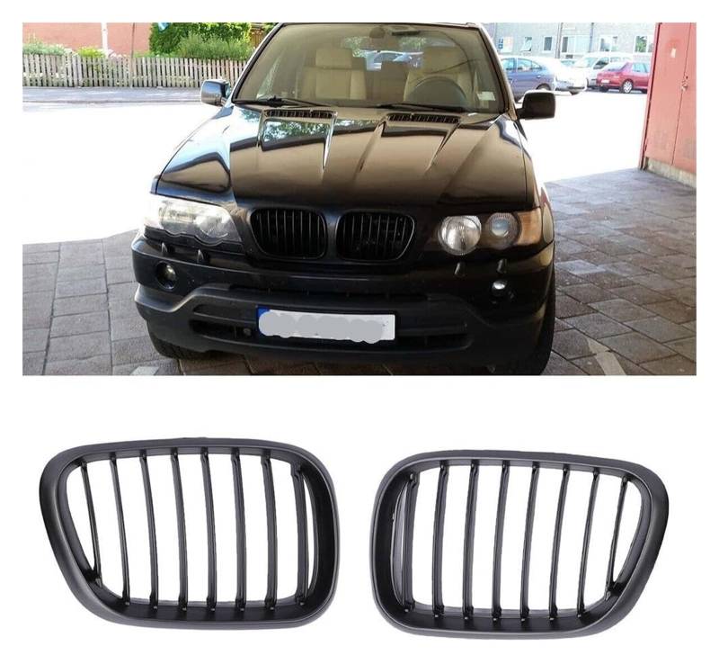Front Nierengrill Grills Für X5 Für E53 1999-2003 Frontstoßstangengrill Kühlergrills Kühlergrills Ansaughaubengrill Einzellamelle Doppellamelle(Single line) von YSBVBLRMRV