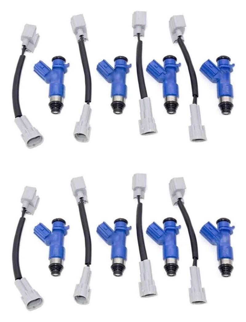 Kraftstoffinjektor Für Acura Für Civic Für Integra RSX K20 K24 B16 B18 Mit Stecker Anschlüsse Kraftstoff Injektor 8Pcs 16450-RWC-A01 410Cc von YSBVBLRMRV