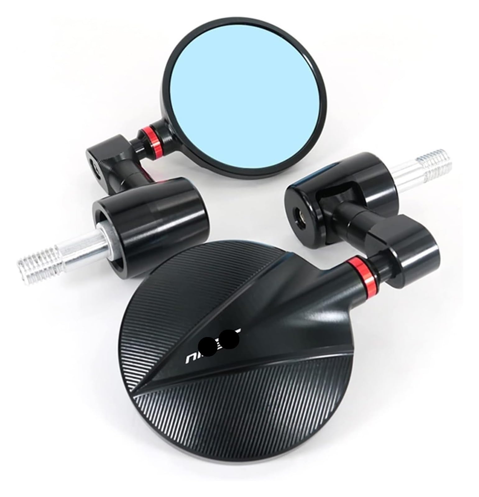 Für B&M&W Für R Nine-t 2014 2015 2016 2017 2018 2019 Motorrad Cafe Racer CNC Lenker Rückspiegel Seitenspiegel Lenkerende Motorrad Rückspiegel(Red) von YSDEACE