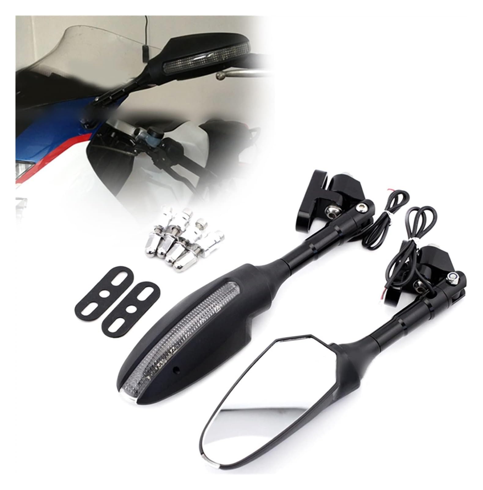 Für B&M&W K1200S 2005-2007 K1300S 2009-2015 Dekoration Rückspiegel LED Blinker Motorrad Seite Rückansicht Motorrad Rückspiegel Für B&M&W K1200S 2005-2007 K1300S 2009-2015 Dekoration Rückspiegel LED Blinker Motorrad Seite Rückansicht Motorrad Rückspiegel von YSDEACE