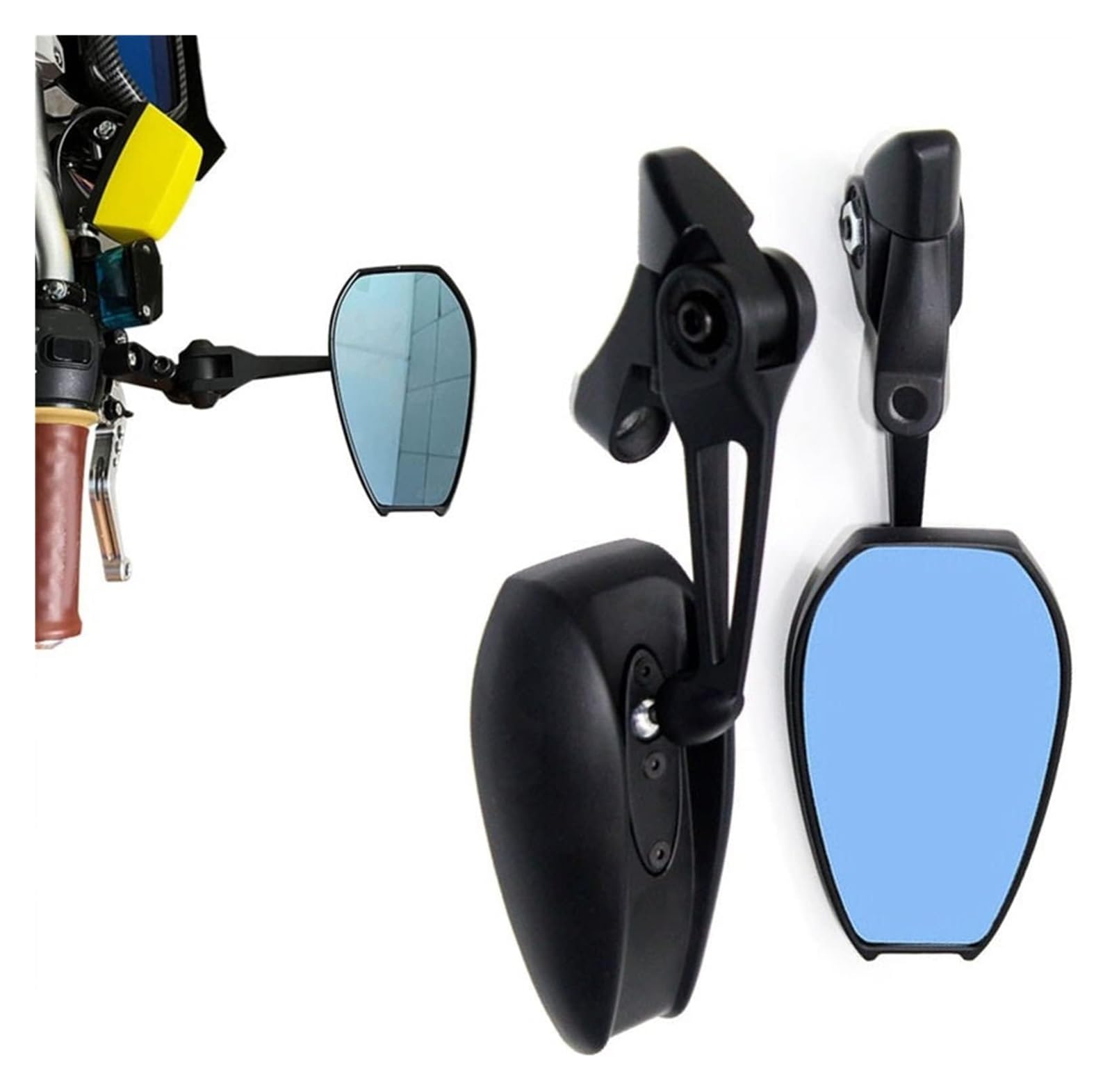 Für BM&W C400X C400GT C400 X GT C400X 400 GT Alle Baujahre CNC-Aluminium-Motorrad-Rückspiegel Blaue Blendschutzspiegeldekoration Motorrad Rückspiegel(Multi-colored a) von YSDEACE