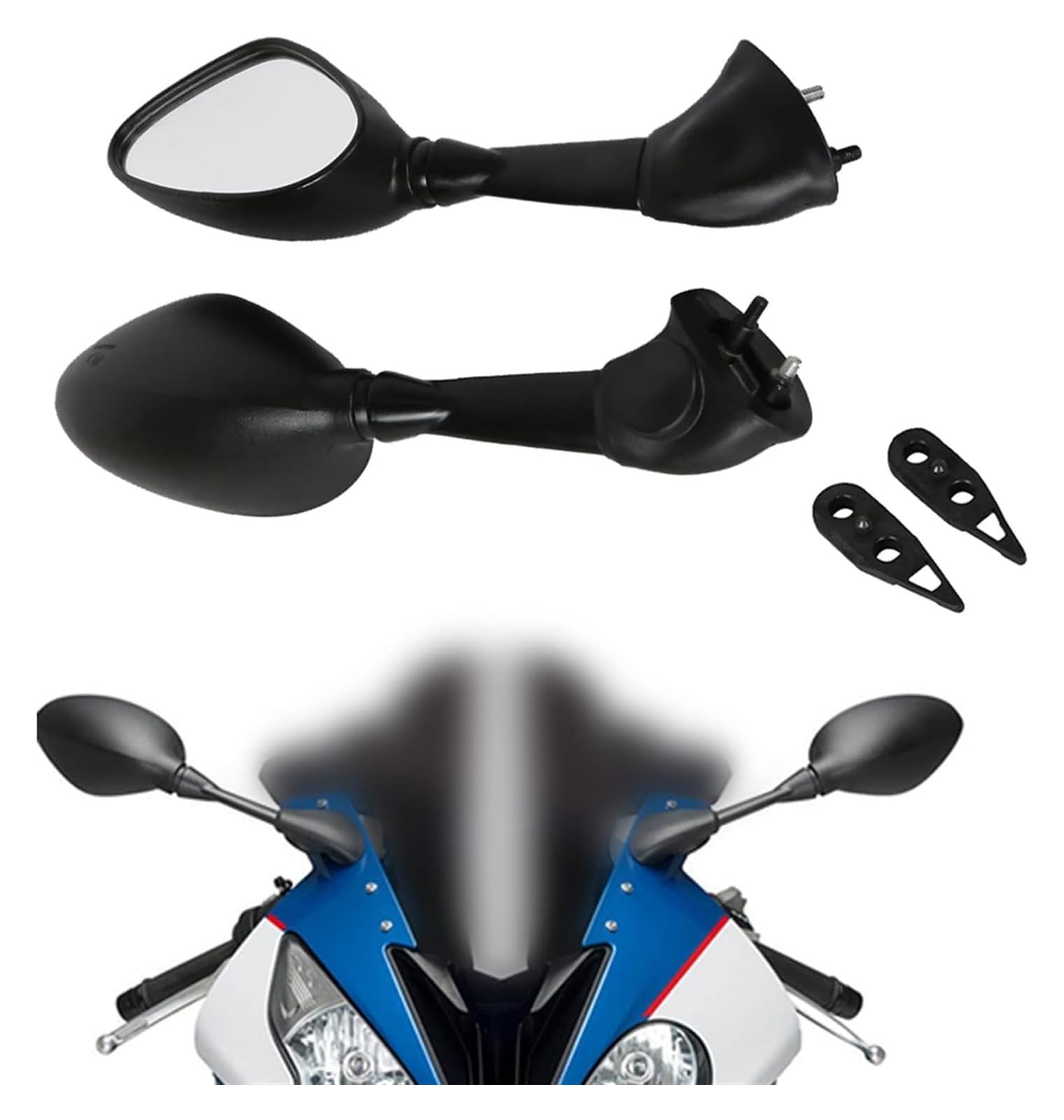 Für BM&W S1000RR S1000 RR 2010-2018 HP4 2011-2015 Motorrad-Rückspiegel Seitenspiegel Schwarze Dekoration Rückspiegel Motorrad Rückspiegel Für BM&W S1000RR S1000 RR 2010-2018 HP4 2011-2015 Motorrad-Rückspiegel Seitenspiegel Schwarze Dekoration Rückspiegel Motorrad Rückspiegel von YSDEACE