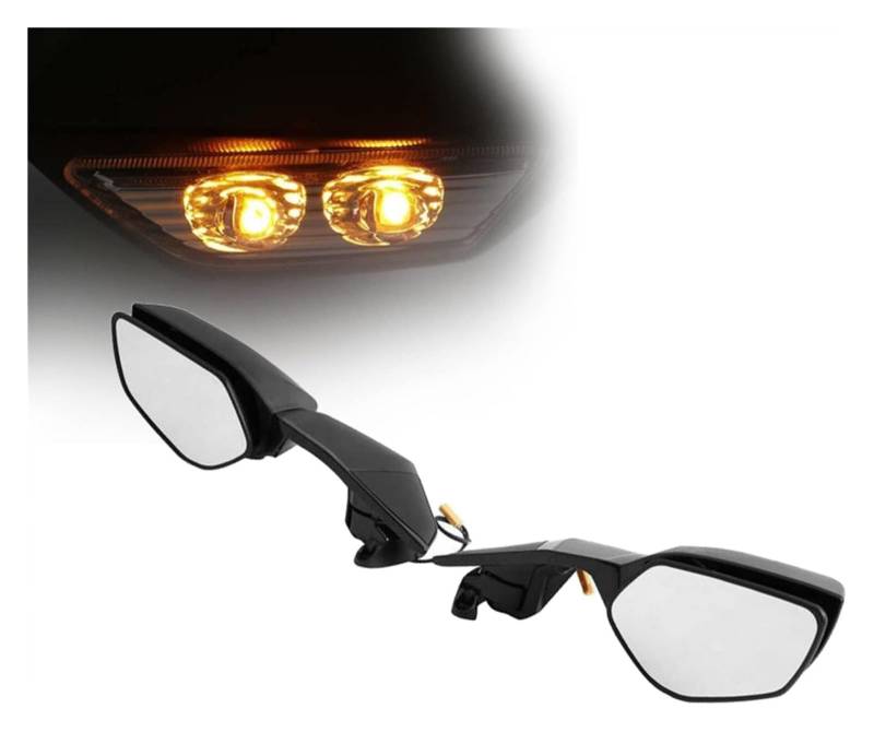 Für K&awasaki Für NINJA H2 ZX1000 CARBON ZX1002 Motorrad Rückansicht Seitenspiegel LED Blinker Dekoration Motorrad Rückspiegel von YSDEACE