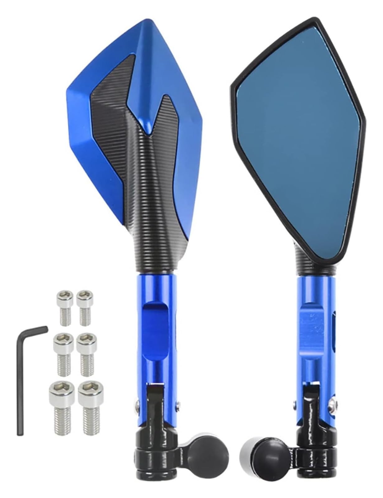 Für KYMCO AK550 AK 550 TMAX 530 500 XADV Rearview Außenspiegel Dekoration Universal Motorrad CNC 8 10mm Spiegel Motorrad Rückspiegel(Blue) von YSDEACE
