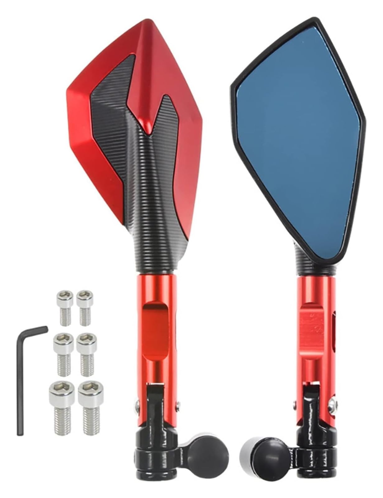 Für KYMCO AK550 AK 550 TMAX 530 500 XADV Rearview Außenspiegel Dekoration Universal Motorrad CNC 8 10mm Spiegel Motorrad Rückspiegel(Red) von YSDEACE