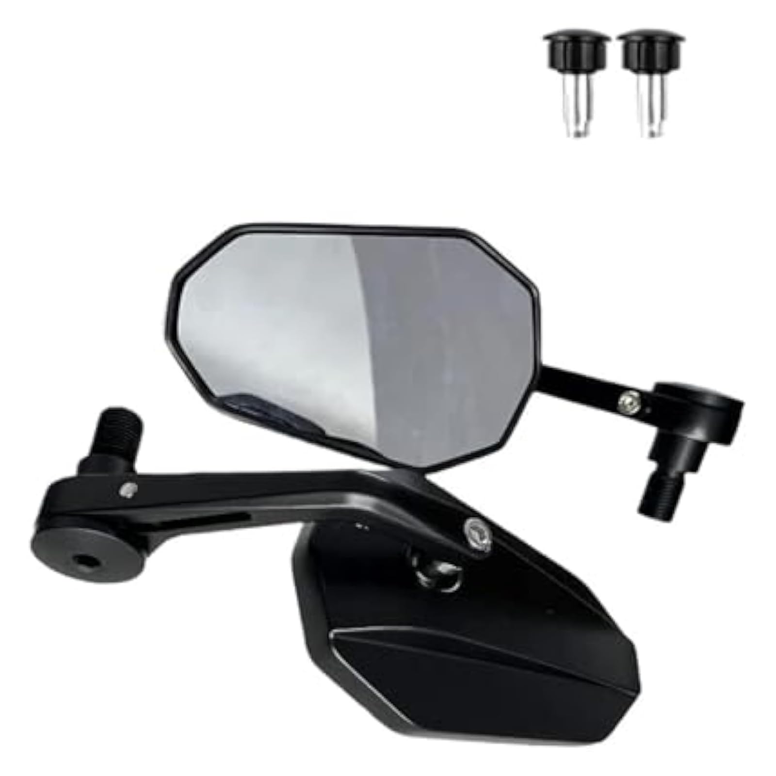 Für MT-07 MT-09 MT10 FZ1/FZS1000 FZ6 FZ6R XJ6 Für TMAX530 TMAX500 Rückspiegel Motorradlenker-Endspiegel Seitenspiegel Motorrad Rückspiegel(No 3 mirror) von YSDEACE