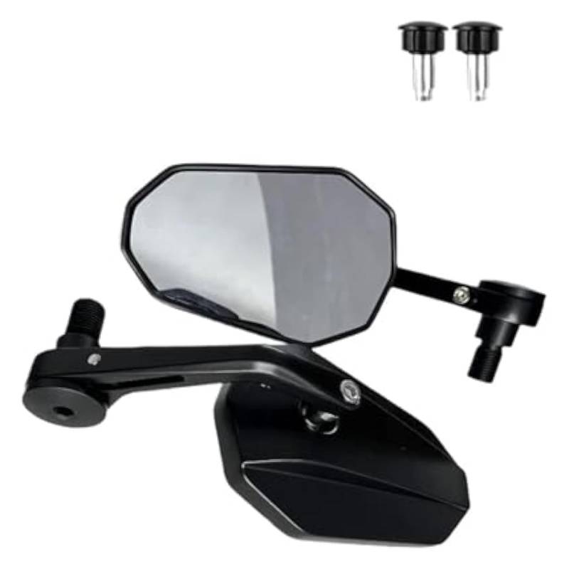 Für MT-07 MT-09 MT10 FZ1/FZS1000 FZ6 FZ6R XJ6 Für TMAX530 TMAX500 Rückspiegel Motorradlenker-Endspiegel Seitenspiegel Motorrad Rückspiegel(No 3 mirror) von YSDEACE