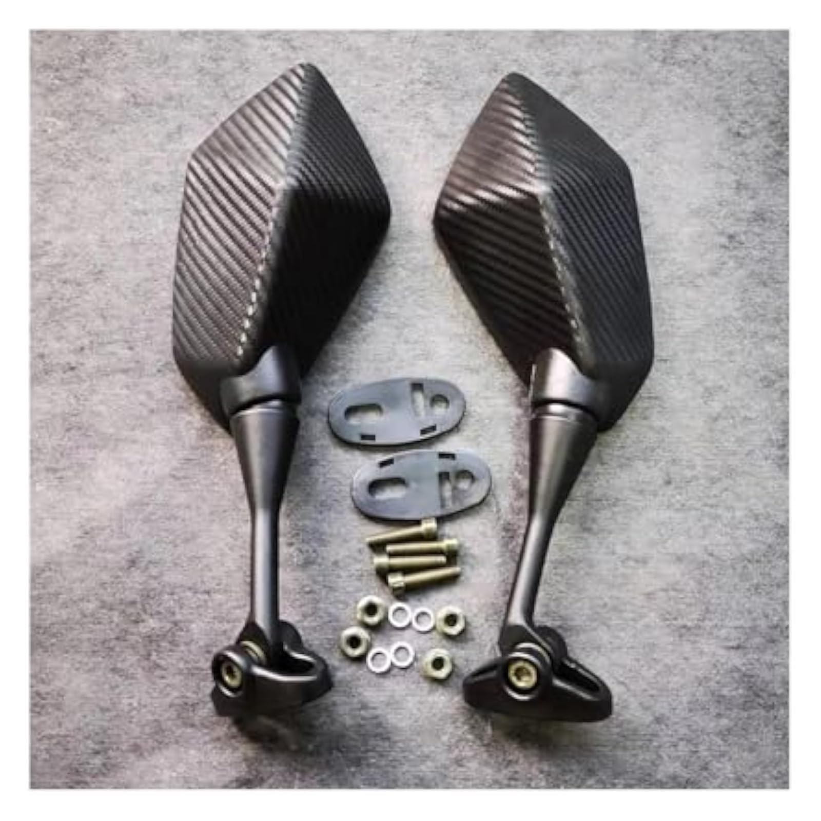 Für Triumph Für DAYTONA 675 R Rearview Außenspiegel Spiegel Motorrad Roller Rückspiegel Motorrad Rückspiegel(Black carbon fiber) von YSDEACE