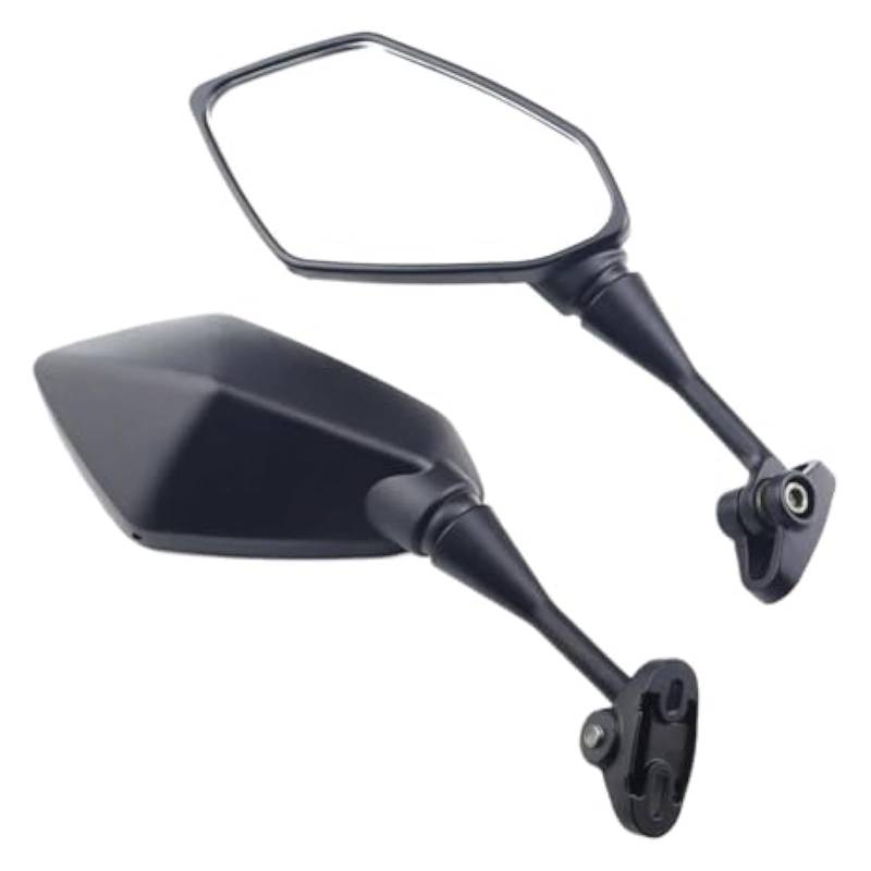 Für YZF R1 R6 R15 R25 YZF600 YZF1000 Motorrad Seite Rückspiegel Seite Rückansicht Spiegel Rearview Außenspiegel Motorrad Rückspiegel(Black) von YSDEACE