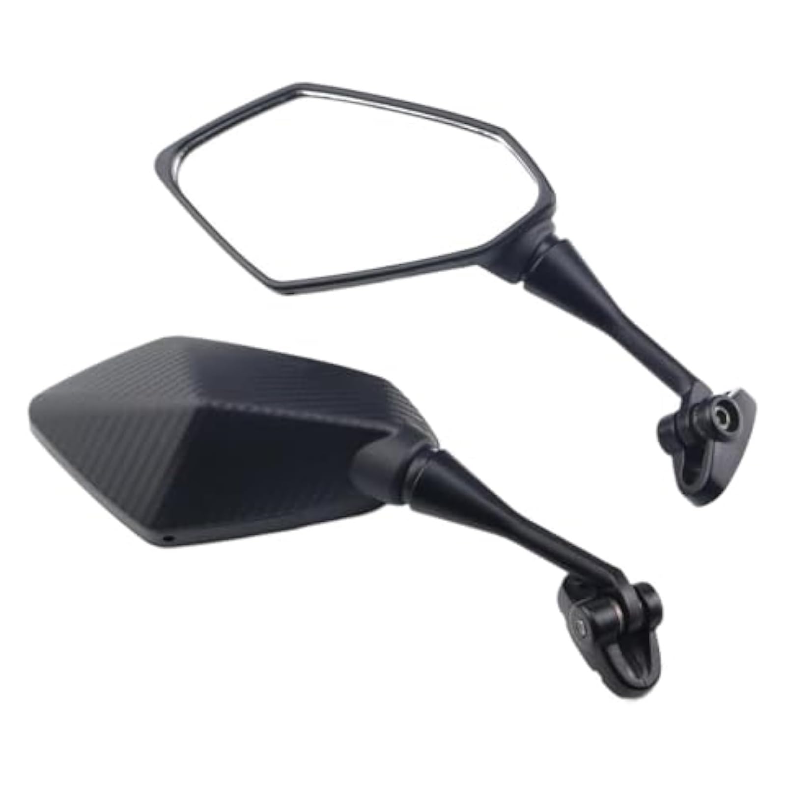 Für YZF R1 R6 R15 R25 YZF600 YZF1000 Motorrad Seite Rückspiegel Seite Rückansicht Spiegel Rearview Außenspiegel Motorrad Rückspiegel(Carbon) von YSDEACE
