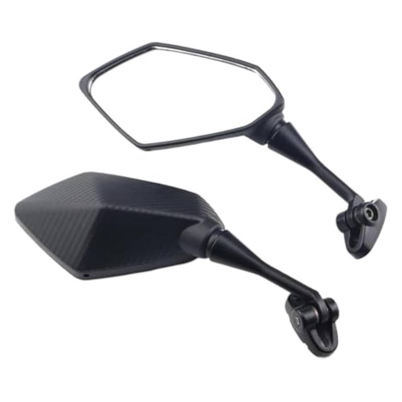 Für YZF R1 R6 R15 R25 YZF600 YZF1000 Motorrad Seite Rückspiegel Seite Rückansicht Spiegel Rearview Außenspiegel Motorrad Rückspiegel(Carbon) von YSDEACE