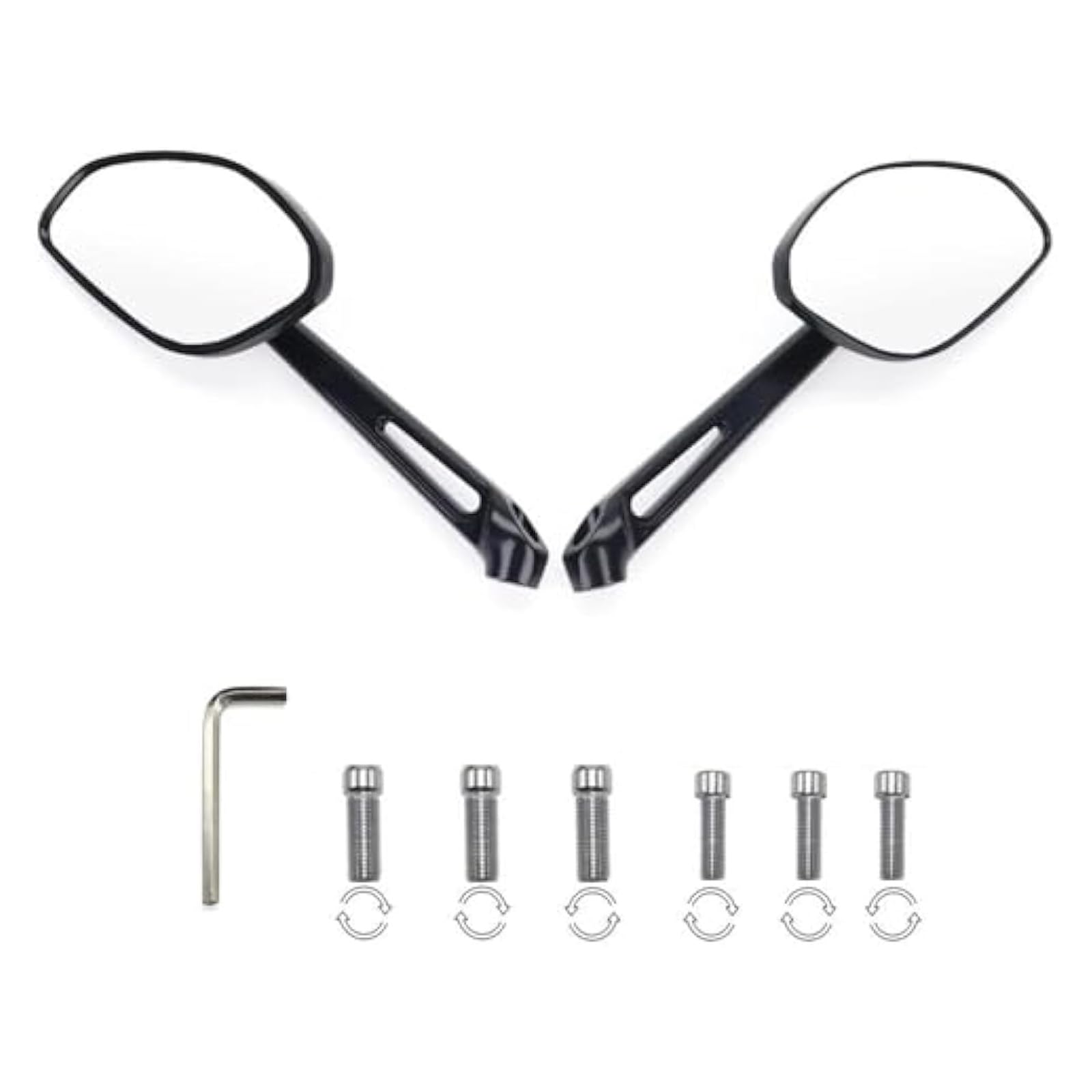 Motorrad Rückspiegel Links Rechts Glas Linsen Zubehör Für Ducati Für MONSTER + 659 695 696 796 821 950 937 1100 1200 SR Motorrad Rückspiegel(B) von YSDEACE